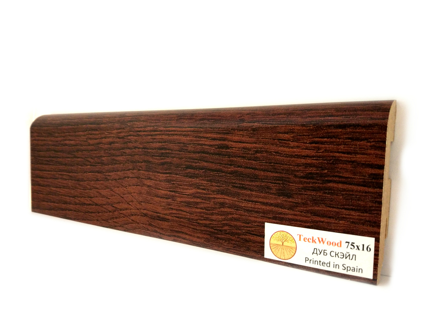 Плинтус МДФ ламинированный TeckWood Дуб Скэйл 2150×75×16